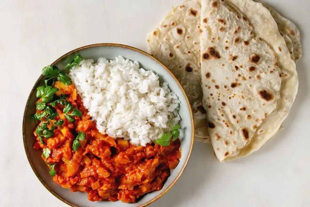 What are two common accompaniments for curries