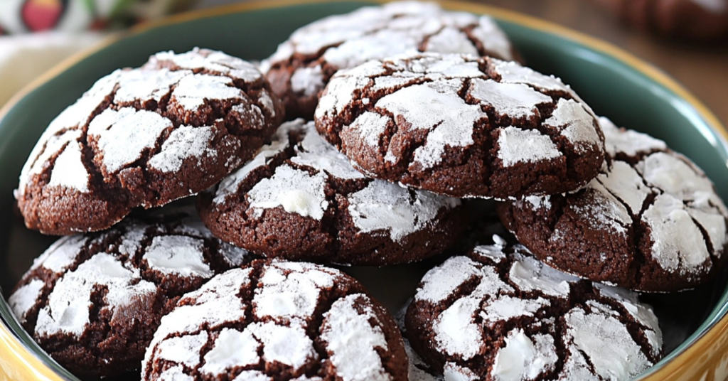 Chewy Chocolate Crinkle Cookies