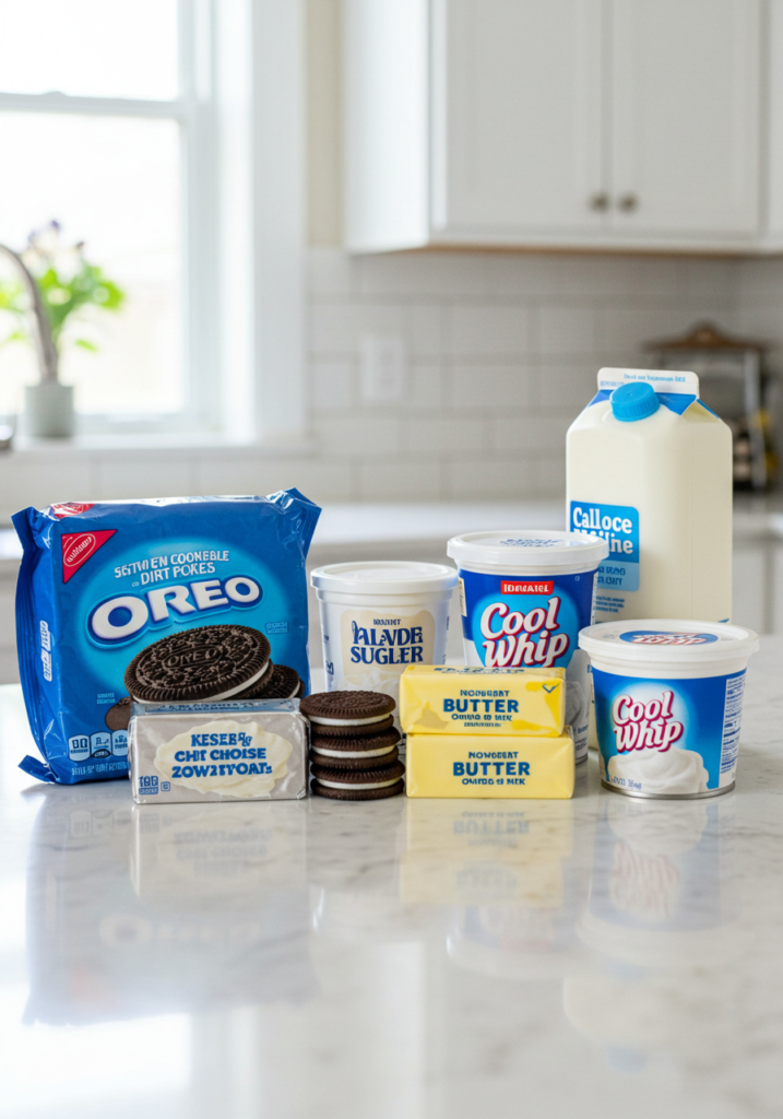 OREO DIRT CAKE Ingrediants