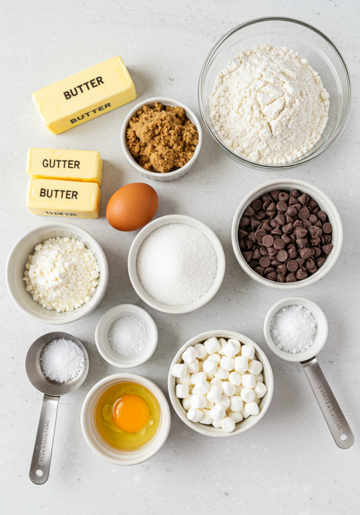 Chocolate Marshmallow Swirl Cookies Ingredients