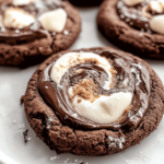 Chocolate Marshmallow Swirl Cookies