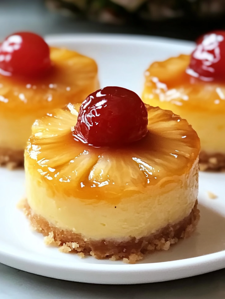 Mini Pineapple Upside-Down Cheesecakes