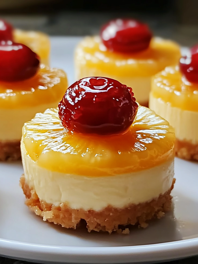 Mini Pineapple Upside-Down Cheesecakes