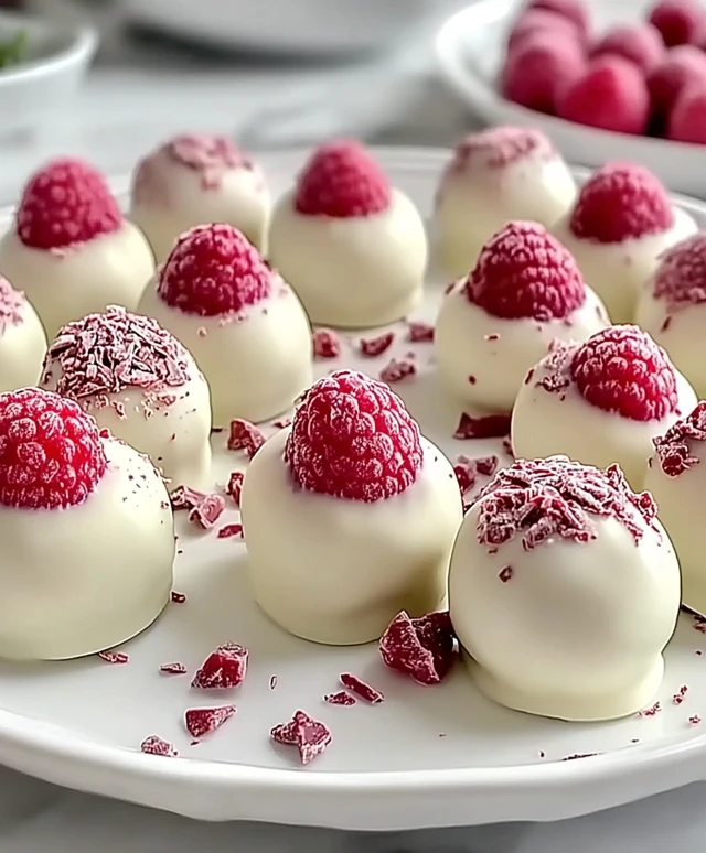 White Chocolate Raspberry Truffles