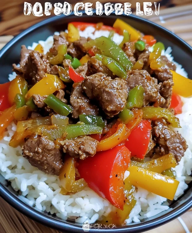 Beef Pepper Rice Bowls