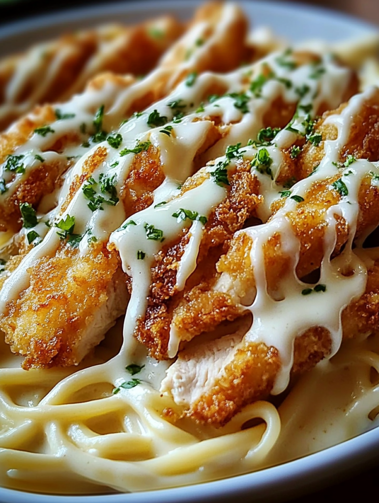 Crispy Chicken Alfredo Bliss
Focus Keyword: Crispy Chicken Alfredo