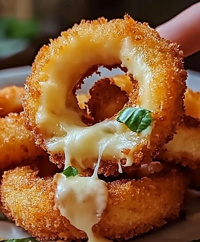 Cheesy Stuffed Onion Rings