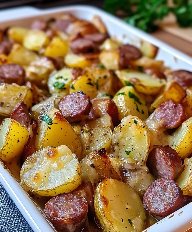 Smoked Sausage Potato Bake