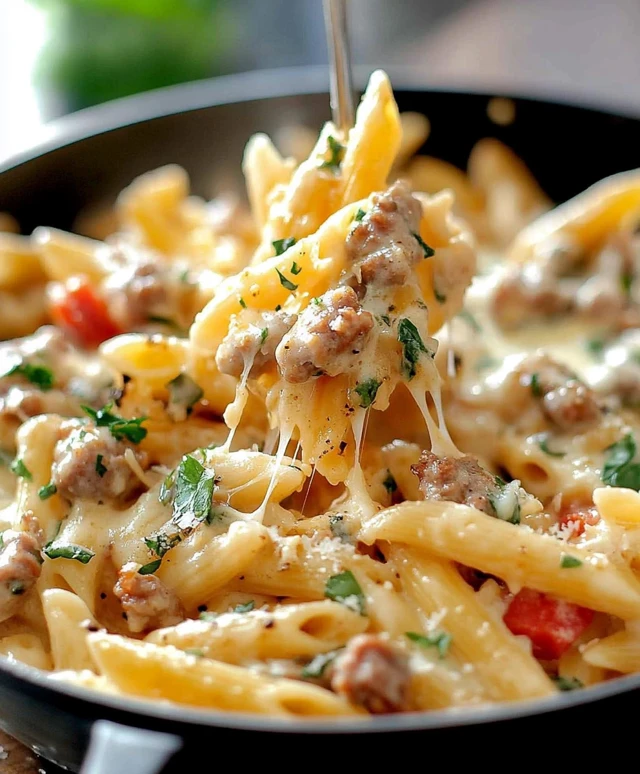 Creamy Tuscan Sausage Pasta: Delicious