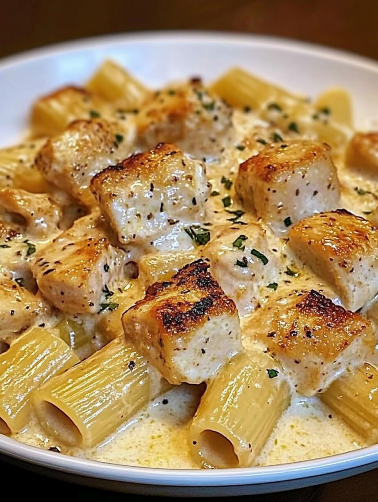 Creamy Garlic Butter Chicken and Rigatoni