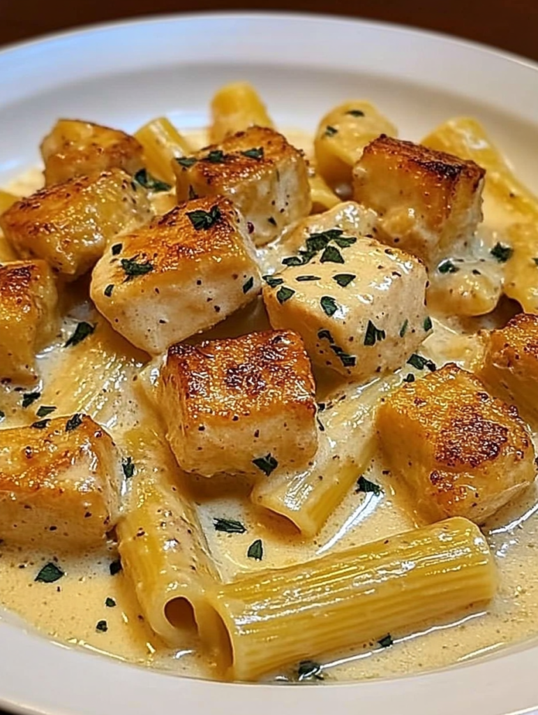 Creamy Garlic Butter Chicken and Rigatoni