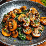 Easy Sauteed Mushrooms with Spinach