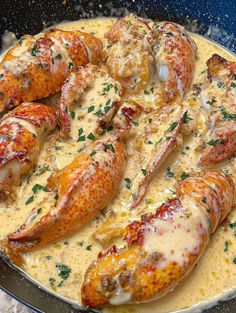 Garlic Parmesan Alfredo Lobster Tails