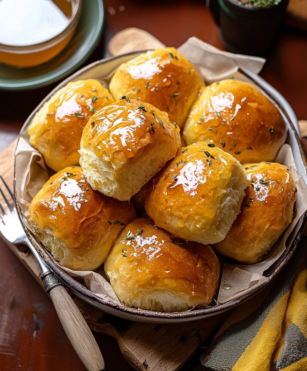 Honey Butter Dinner Rolls