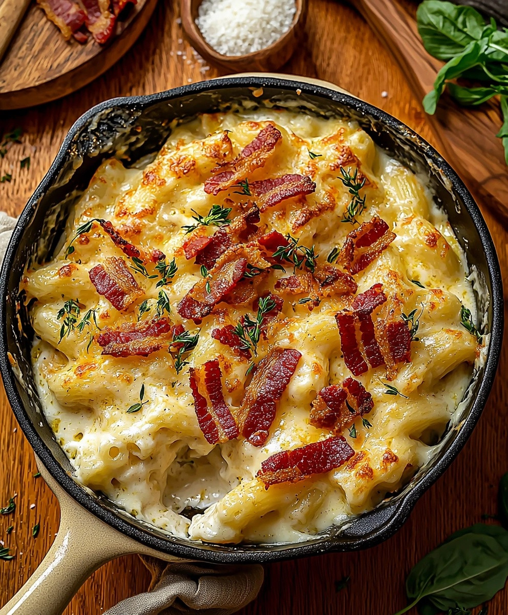 Baked Mac and Cheese with Bacon