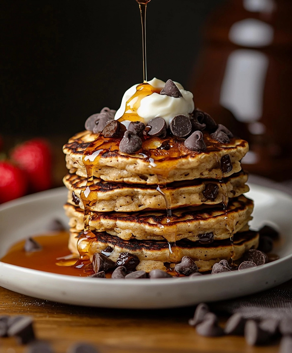 Chocolate Chip Oatmeal Pancakes