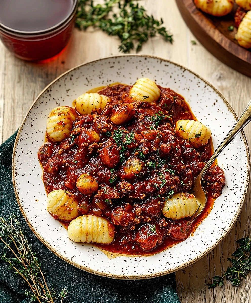 Vegan Meat Sauce Gnocchi