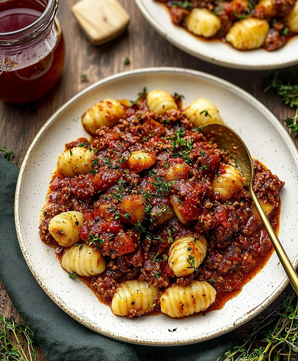 Vegan Meat Sauce Gnocchi