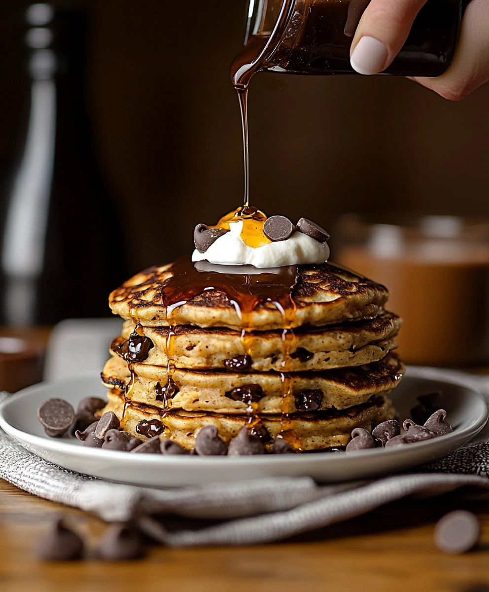 Chocolate Chip Oatmeal Pancakes