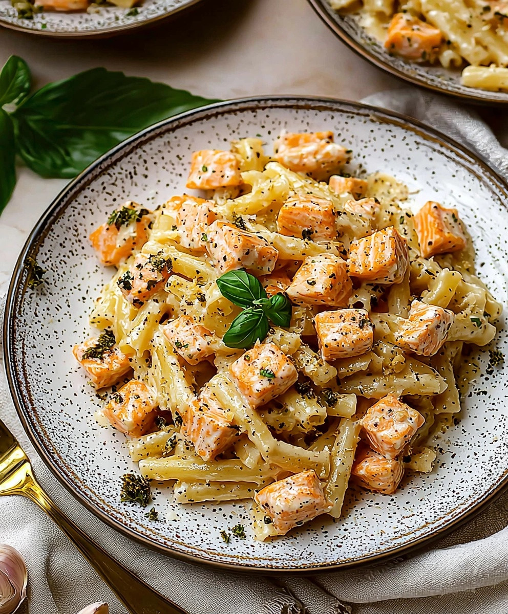 Creamy Salmon Alfredo Pasta