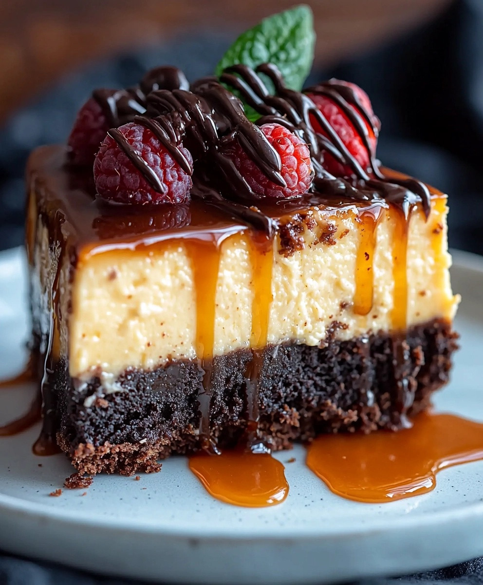 Caramel Brownie Cheesecake Delight