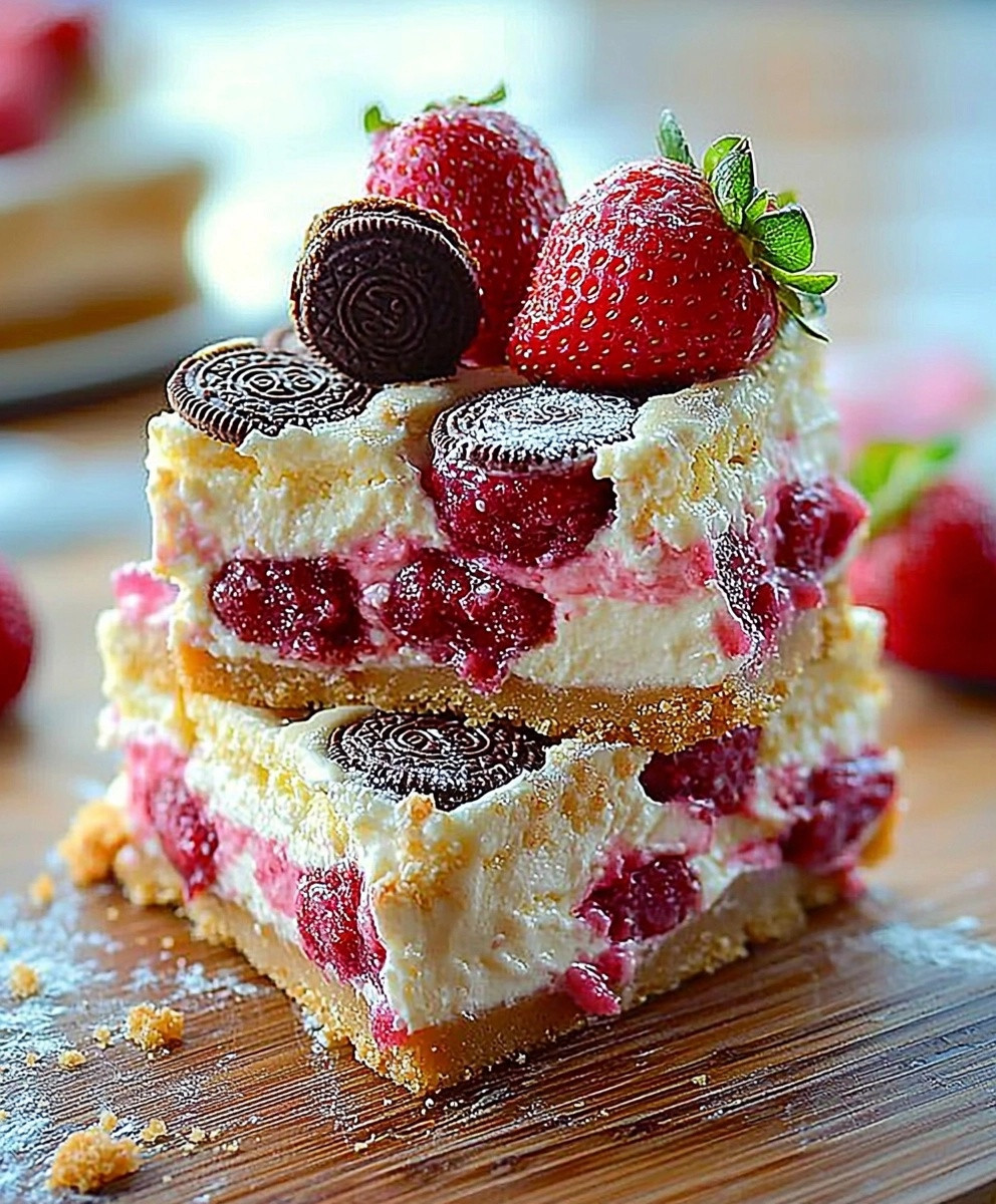 Golden Oreo Strawberry Cheesecake