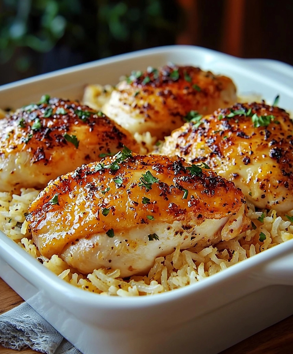 Oven Baked Chicken Rice