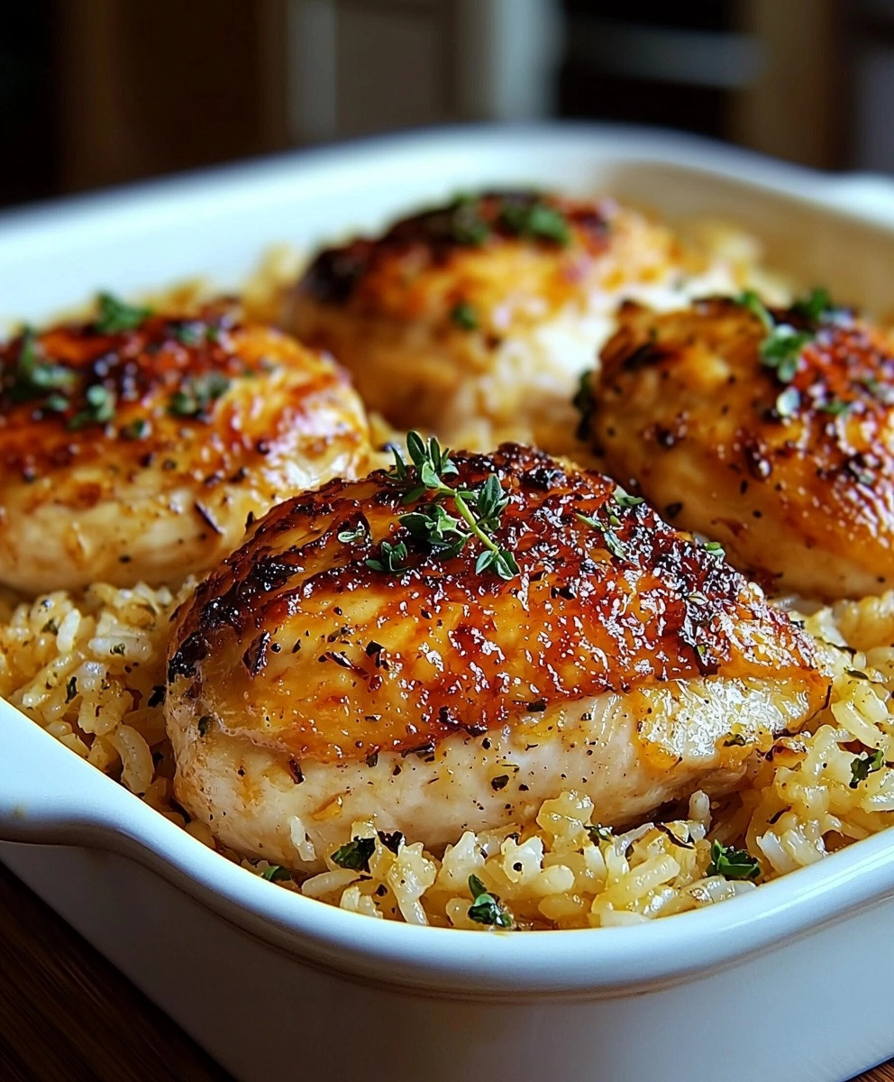 Oven Baked Chicken Rice