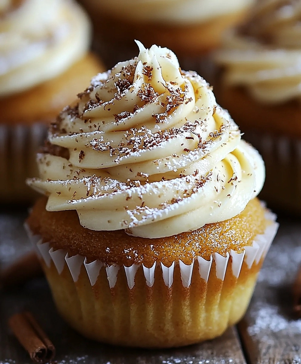 Pumpkin Cupcakes with Cream Filling