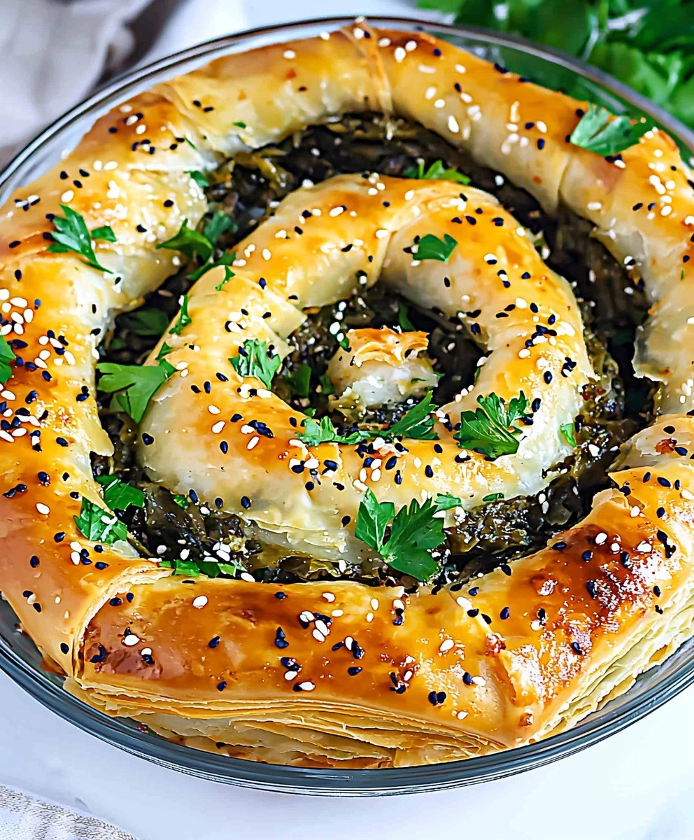 Flaky Spanakopita Spiral