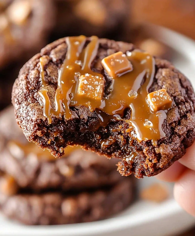 Caramel Toffee Brownie Cookies