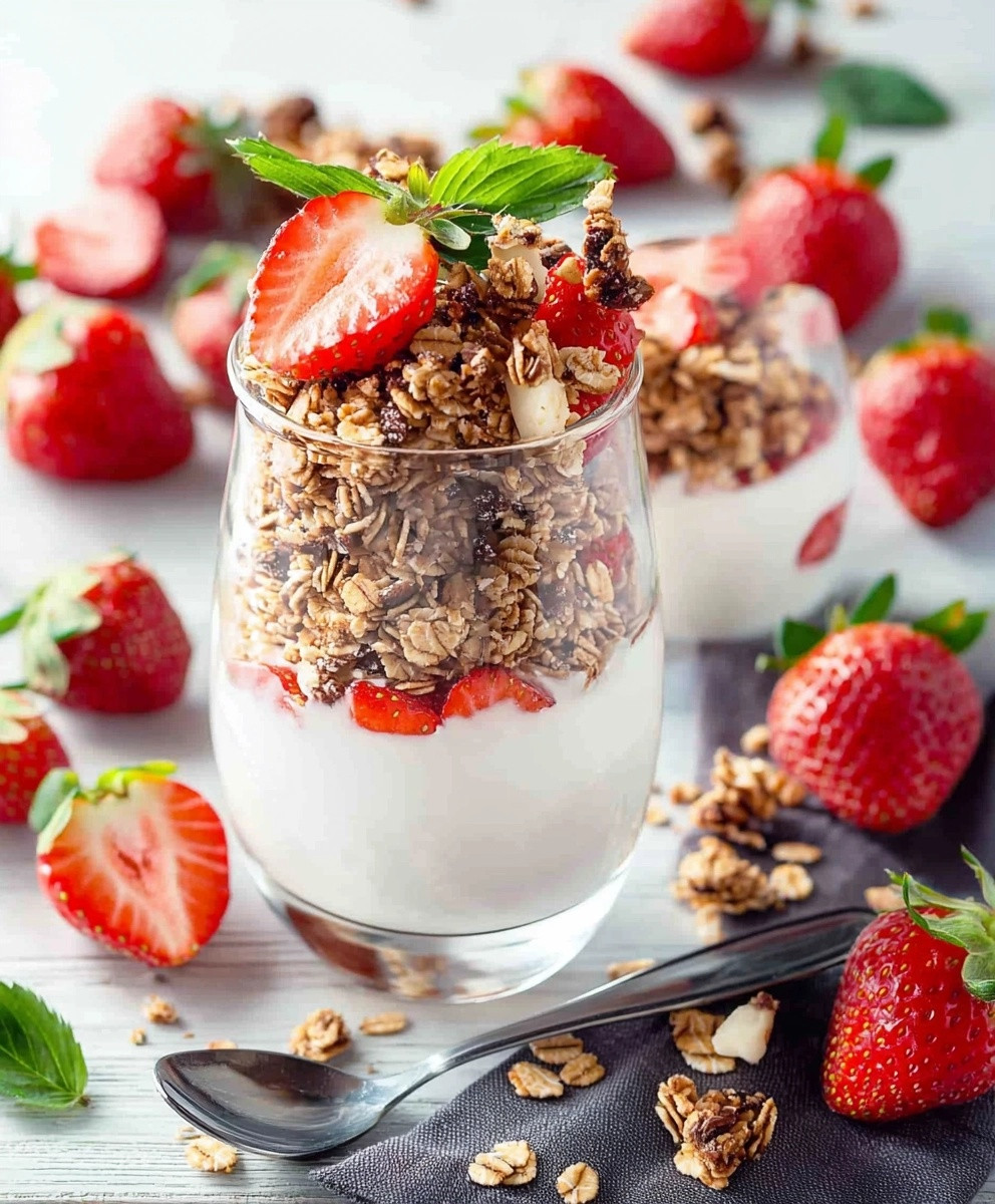 Strawberry Granola Yogurt Parfait