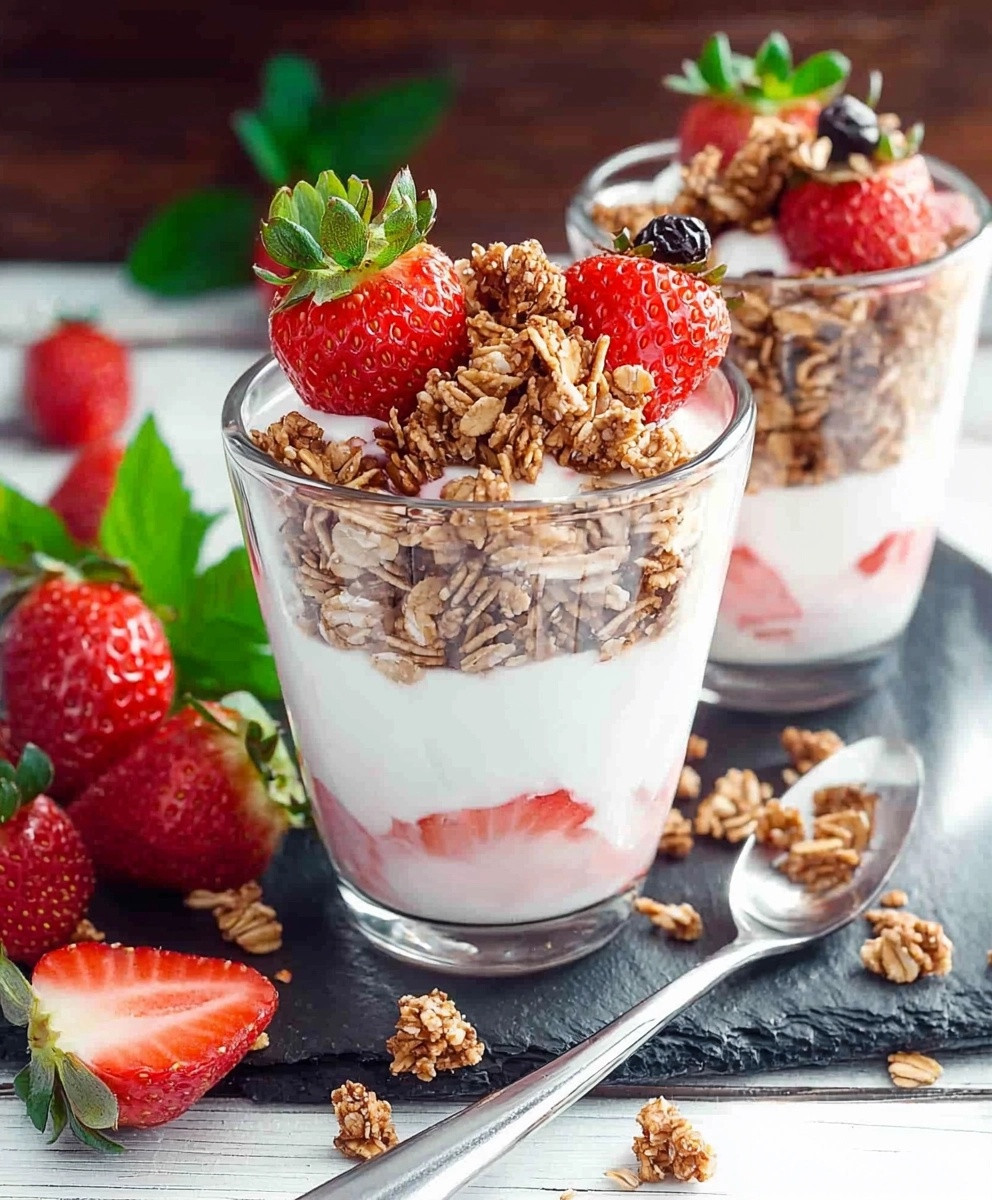 Strawberry Granola Yogurt Parfait