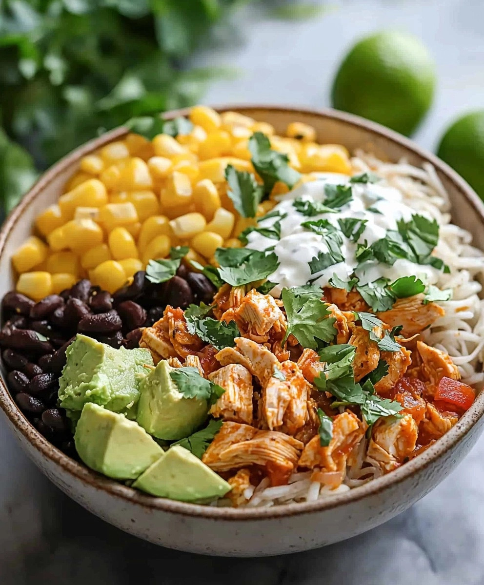slow cooker chicken burrito bowl