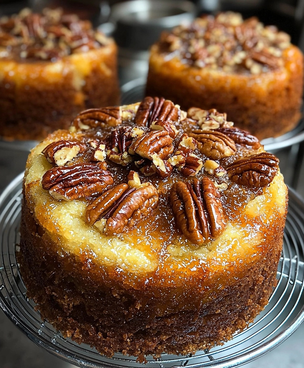 Upside Down Pecan Cake