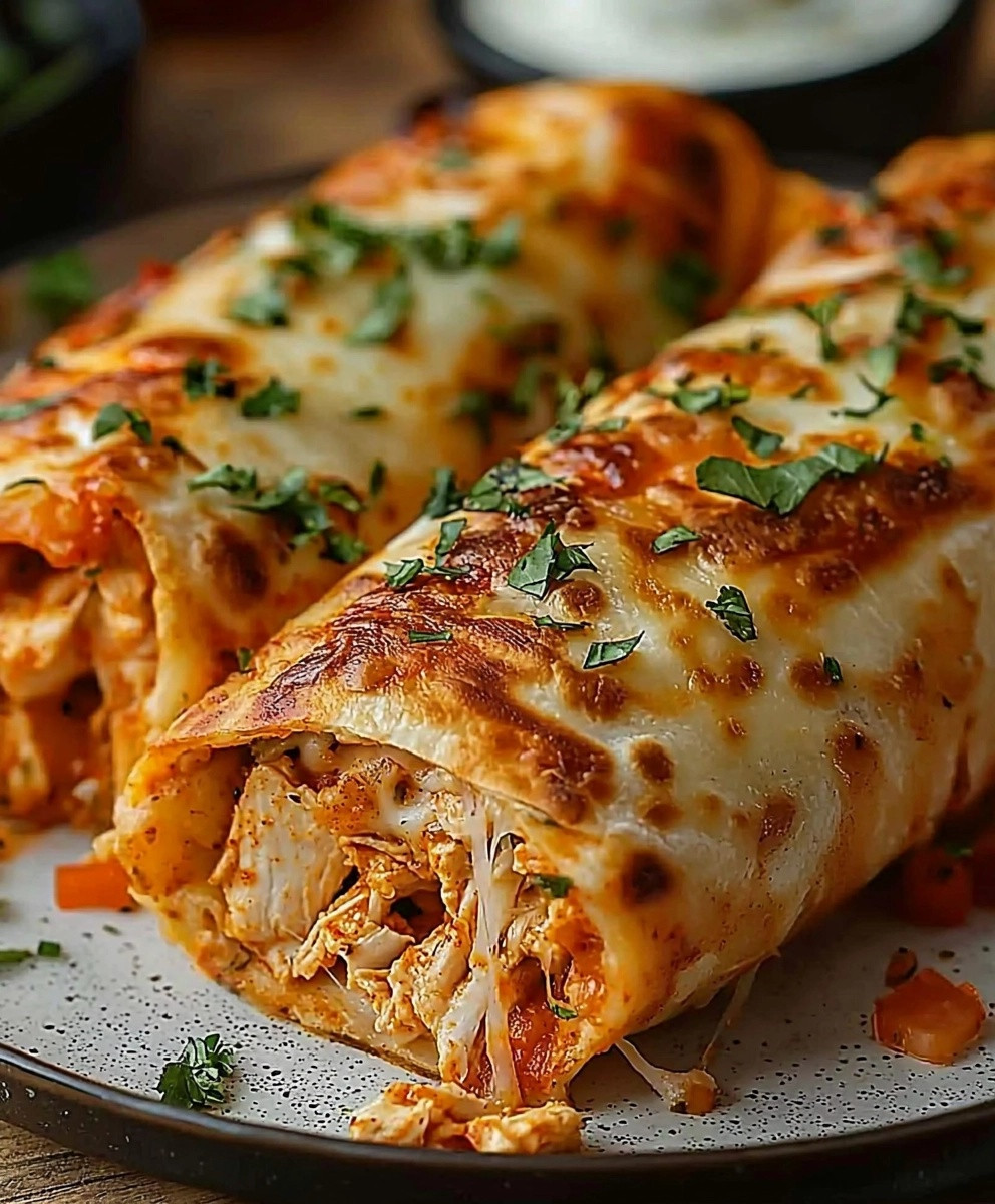 Baked Chicken Chimichangas