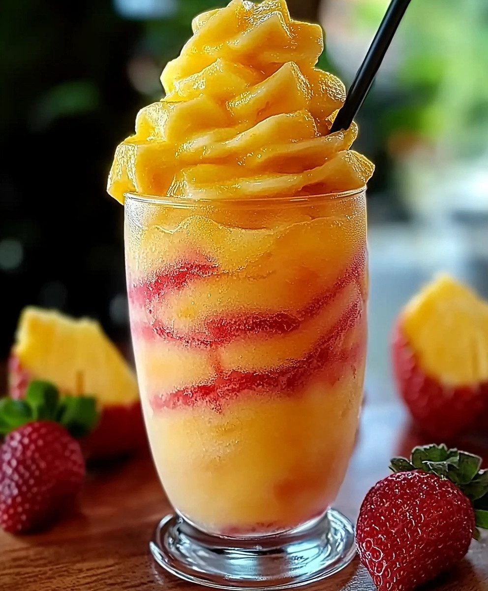 Pineapple Strawberry Slushies