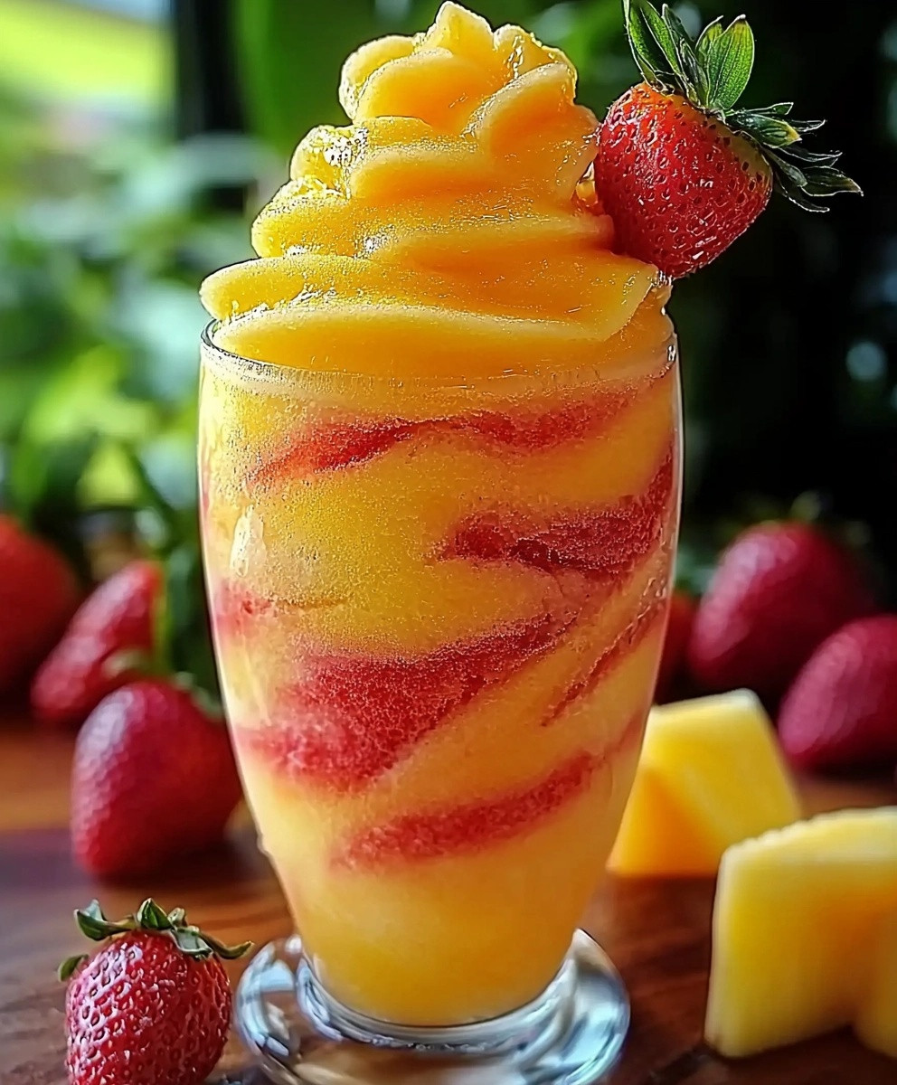 Pineapple Strawberry Slushies