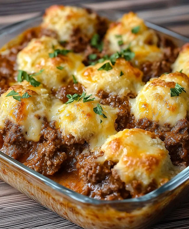 Sloppy Joe Biscuit Casserole