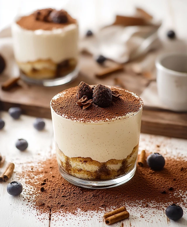 Tiramisu dessert in a cup