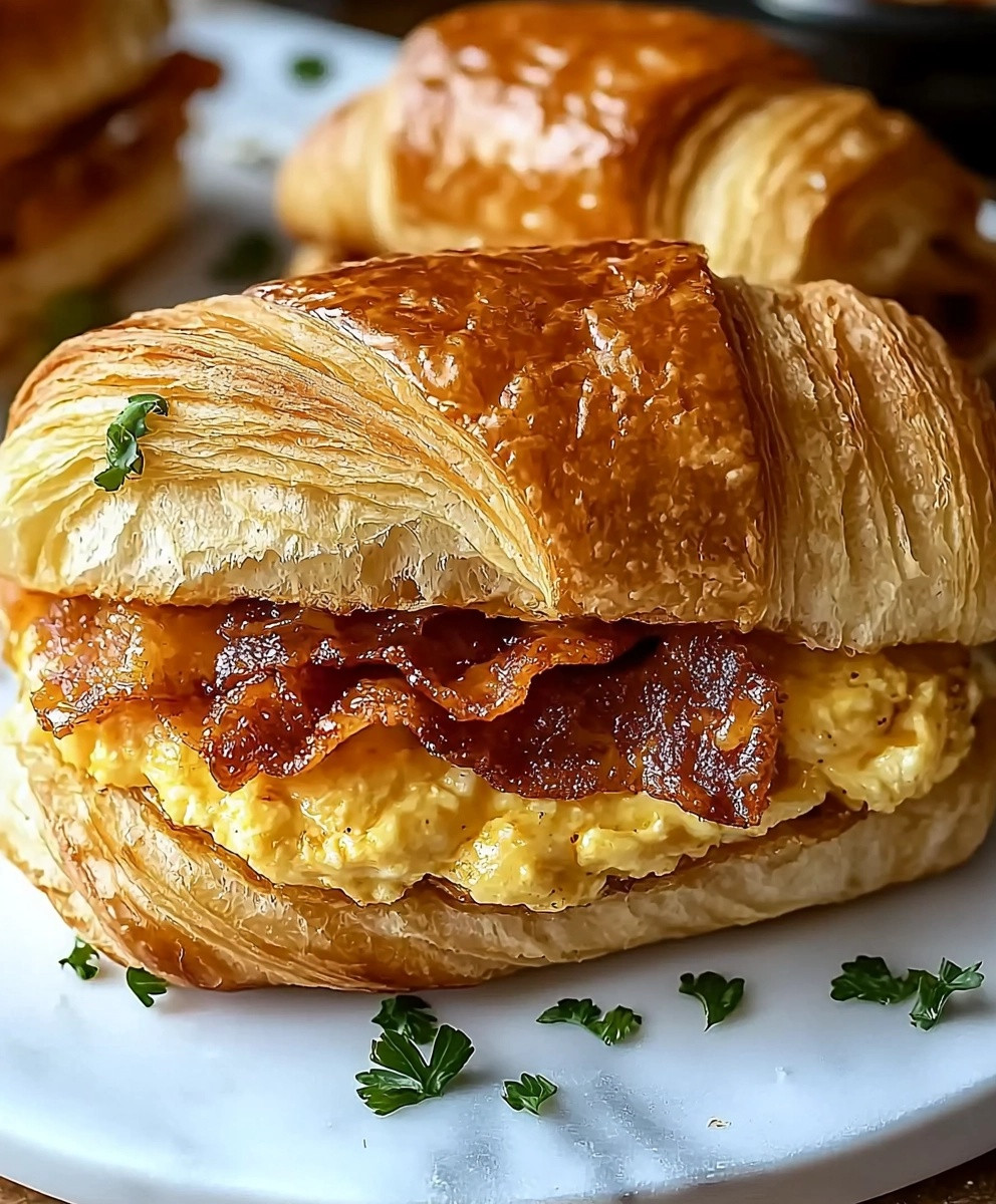 Maple Mustard Croissant Sandwiches