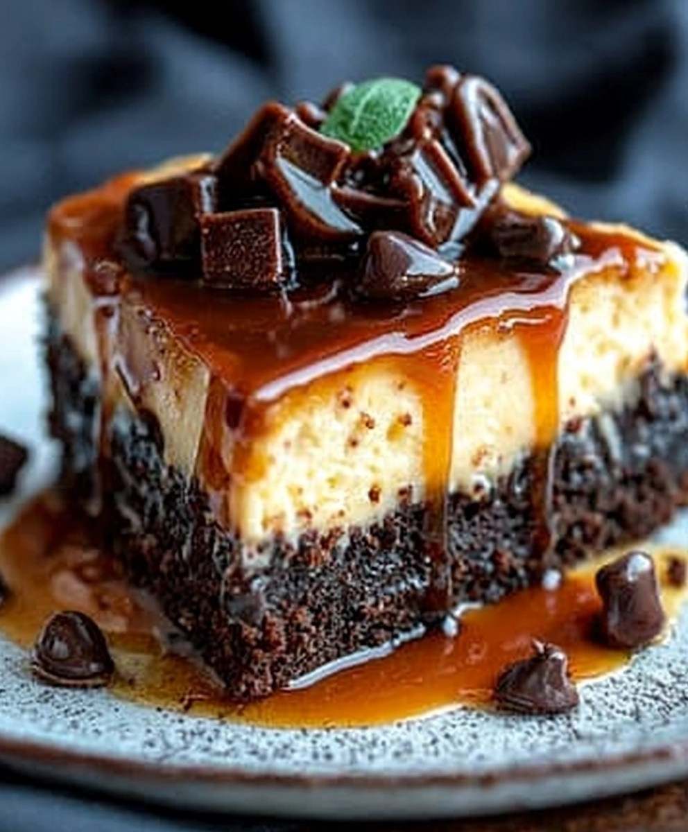 Caramel Brownie Cheesecake Delight
