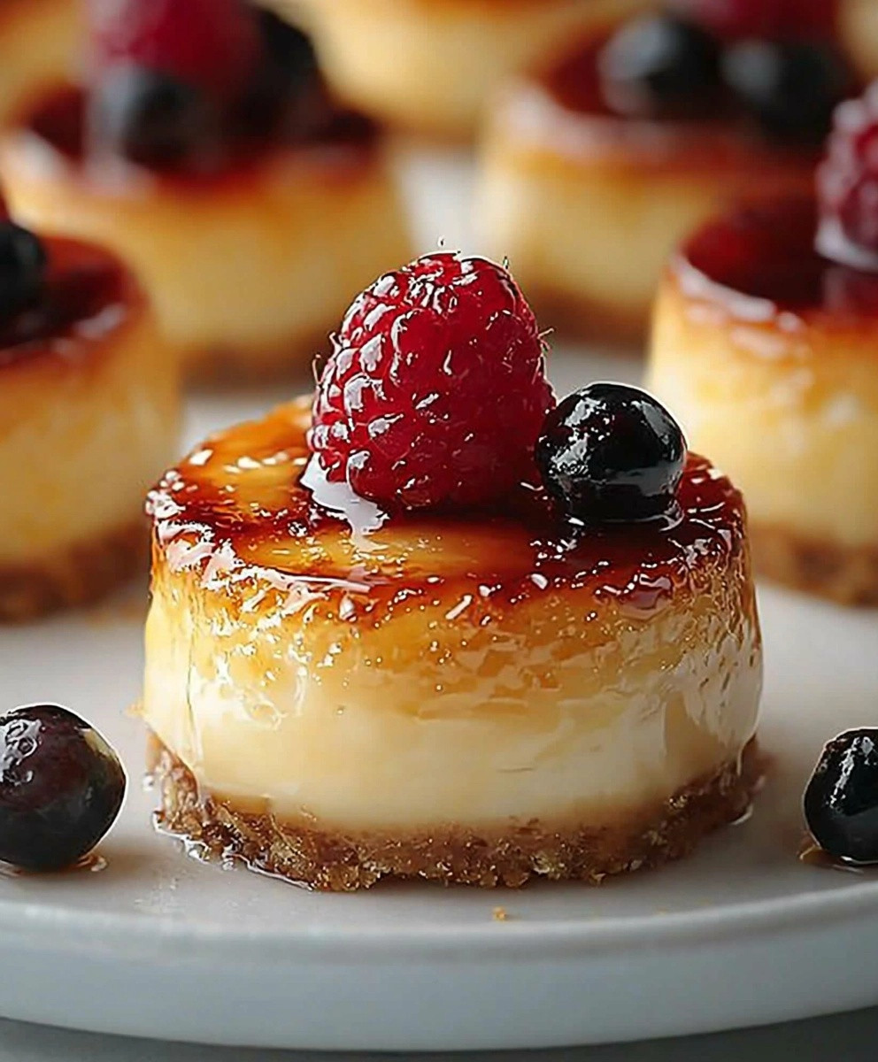 Mini Crème Brûlée Cheesecakes