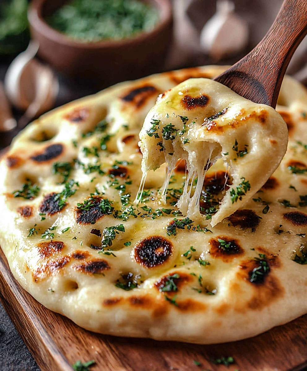 Easy Garlic Naan Bread
