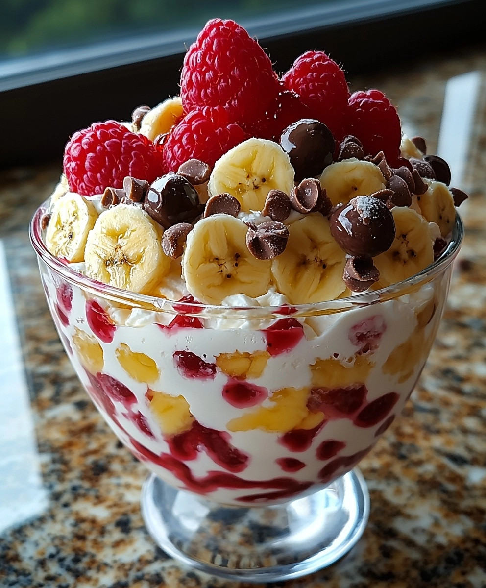 Banana Split Fluff Dessert