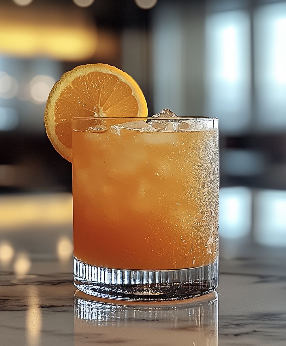 Orange thunder cocktail
