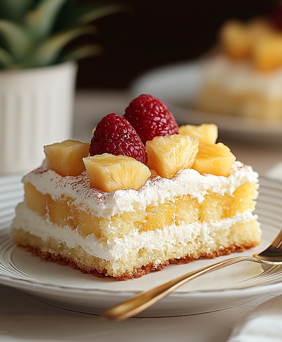 Pineapple angel food cake
