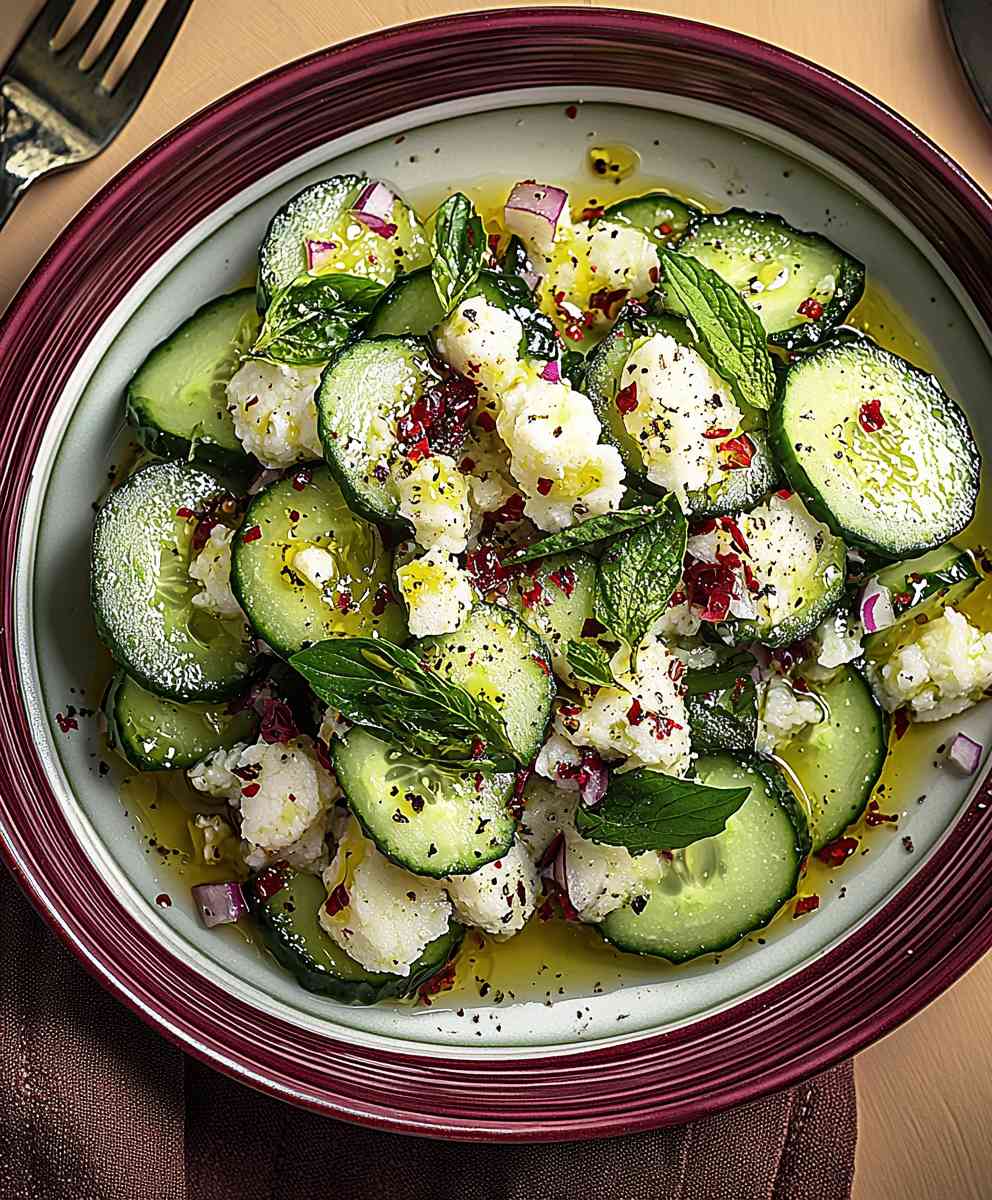 Smashed cucumber salad