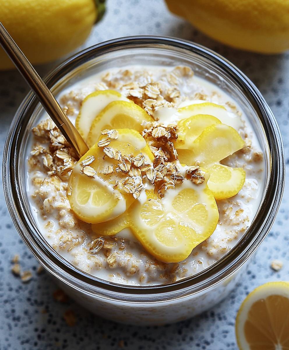 Lemon Cheesecake Overnight Oats