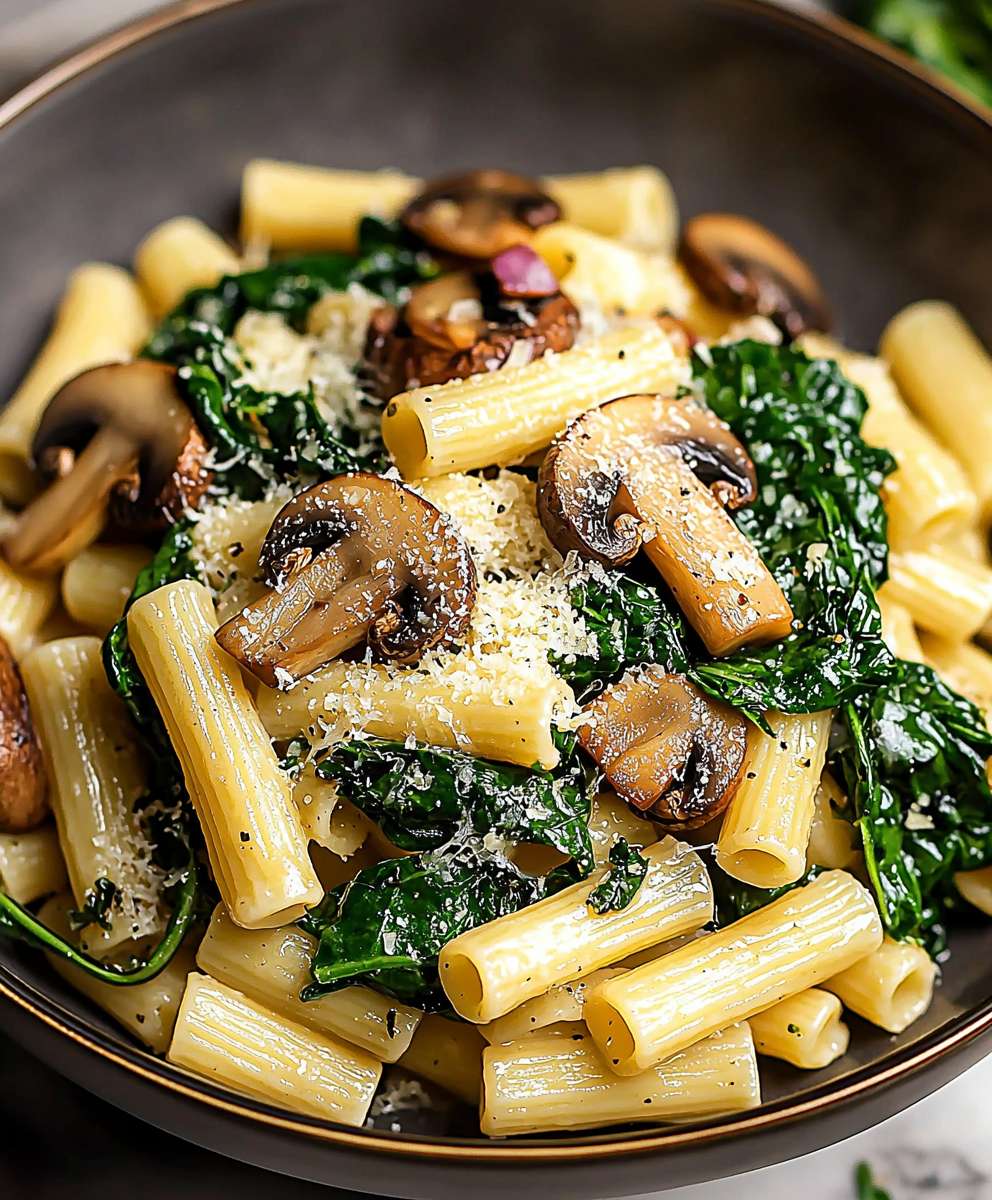 Spinach mushroom pasta